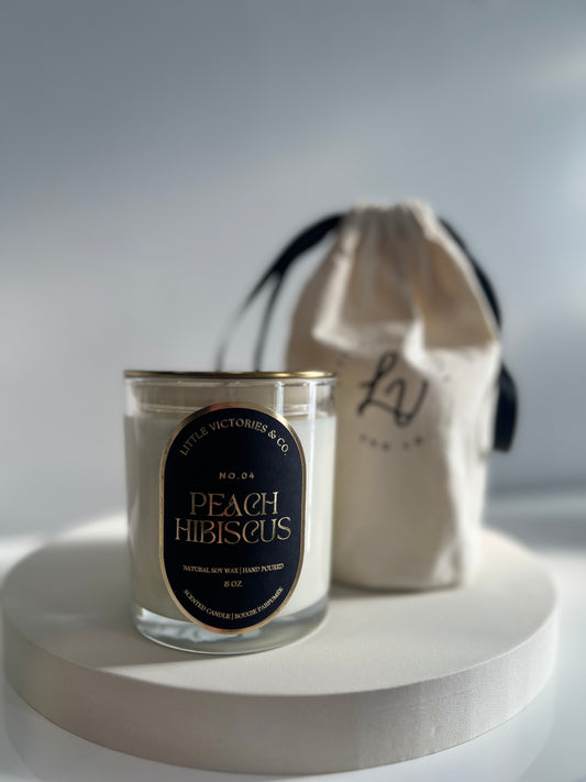 Peach Hibiscus Scented Candle